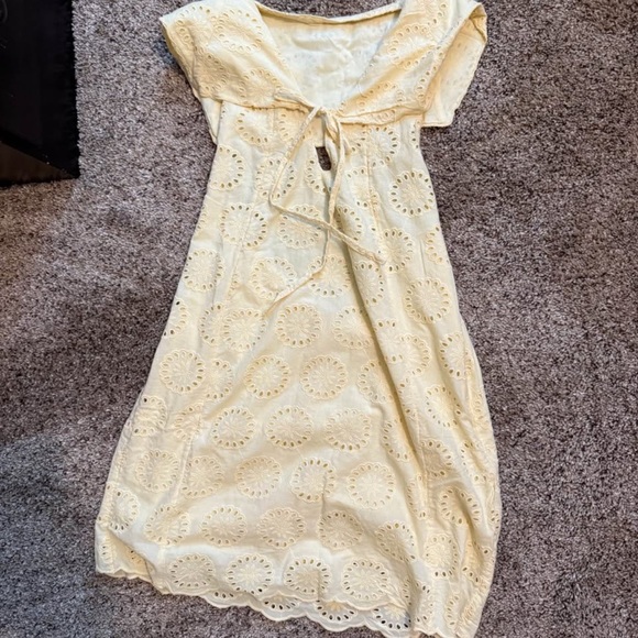 Free People Cream Eyelet Mini Dress - Picture 2 of 3